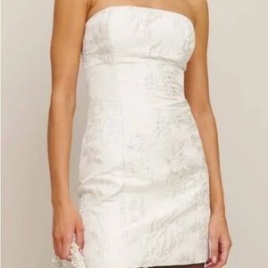 NWT - Reformation White Gabby Dress, Size 4